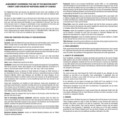 MasterCard convention - National Bank of Canada