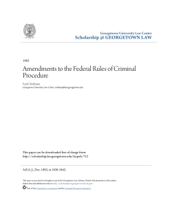 Amendments to the Federal Rules of Criminal Procedure