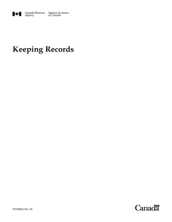 Keeping Records