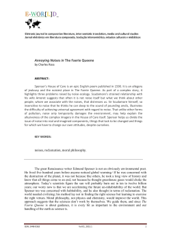 Annoying Noises in The Faerie Queene
