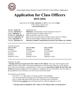 Class Officer Application