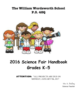 2016 Science Fair Handbook Grades K-5