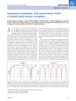 Increased resolution and penetration from a towed dual‑sensor