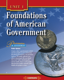 Chapter 1: People and Government