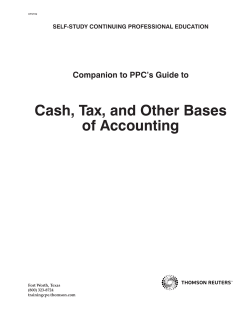 Cash, Tax, and Other Bases of Accounting
