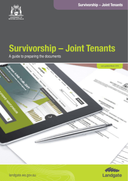 Survivorship – Joint Tenants