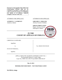 Christian D. Howard v. State of Indiana