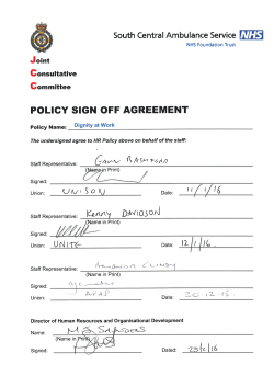 Dignity at work policy - South Central Ambulance Service NHS