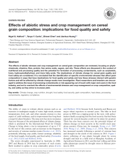 Effects of abiotic stress and crop management on