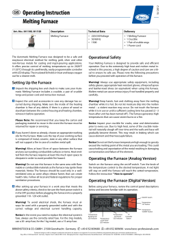 GB Operating Instruction Melting Furnace