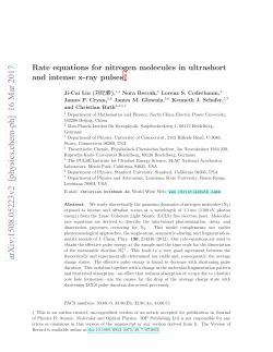 Rate equations for nitrogen molecules in