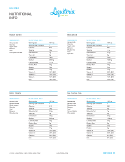 Acai Bowl Nutritional Information