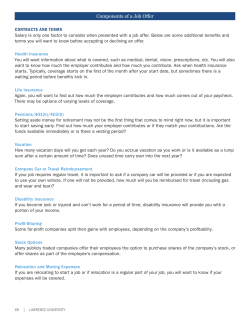 Components of a Job Offer
