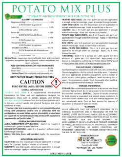 Potato Mix - Custom Agronomics