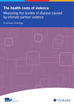 The health costs of violence Measuring the burden of