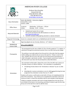 Syllabus - American River College!