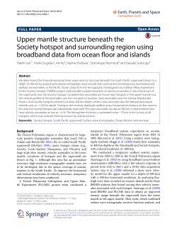 Upper mantle structure beneath the Society hotspot and surrounding