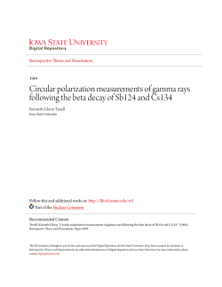 Circular polarization measurements of gamma rays following the
