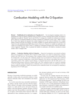 Combustion Modeling with the G