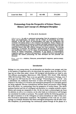 Protozoology from the Perspective of Science Theory