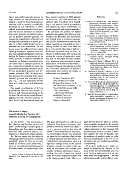 The Author`s Reply* Analytic Goals Are Targets