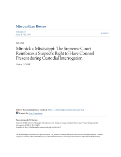 Minnick v. Mississippi - University of Missouri School of Law