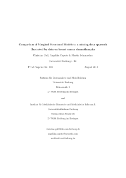 Comparison of Marginal Structural Models to a missing data