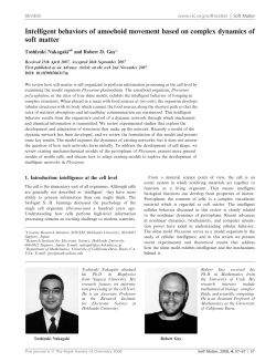 Intelligent behaviors of amoeboid movement based on complex