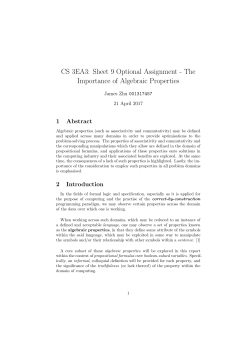 The Importance of Algebraic Properties