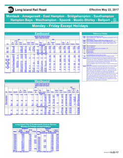 Monday - Friday Except Holidays