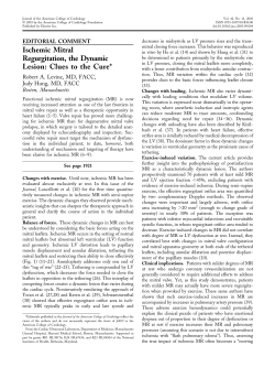 Ischemic mitral regurgitation, the dynamic lesion: clues to the