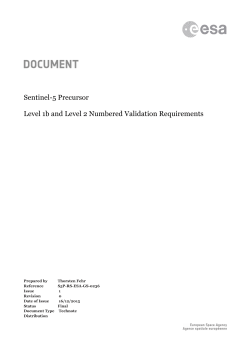 Sentinel-5 Precursor Level 1b and Level 2 Numbered Validation