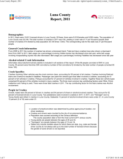 Luna County Report, 2011