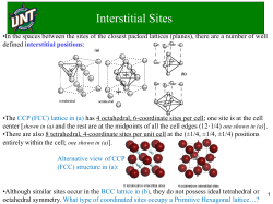 Interstitial Sites - UNT College of Engineering