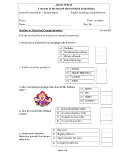 Section A: Listening Comprehension (10 marks) Tick the correct