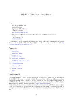 SAS7BDAT Database Binary Format