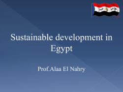 Sustainable development in Egypt