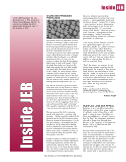 Inside JEB - Journal of Experimental Biology
