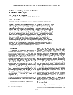 Factors controlling normal fault offset in an ideal brittle layer