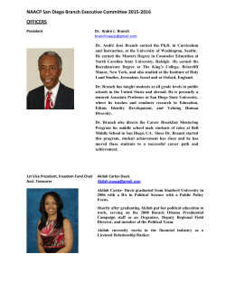 NAACP San Diego Branch Executive Committee 2015