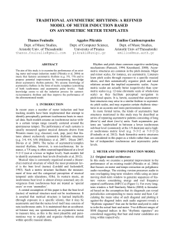 TRADITIONAL ASYMMETRIC RHYTHMS: A REFINED MODEL OF