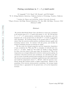 Pairing correlations in N~ Z pf