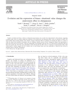 Evolution and the expression of biases: situational value changes