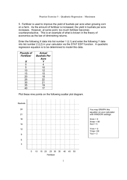 Practice Exercise 5 &ndash; Quadratic Regression &ndash; Maximum 1 5