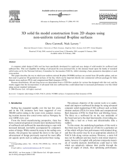 3D solid fin model construction from 2D shapes using