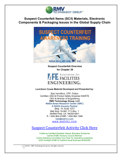 Suspect Counterfeit Activity Click Here