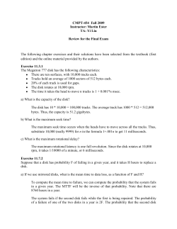 Review for the Final Exam