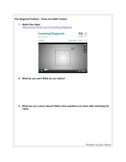 The Diagonal Problem &ndash; Three-Act Math Version 1. Watch the video