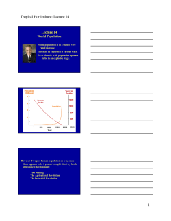 Tropical Horticulture: Lecture 14 1