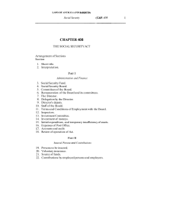 Social Security Act - Government of Antigua and Barbuda LAWS